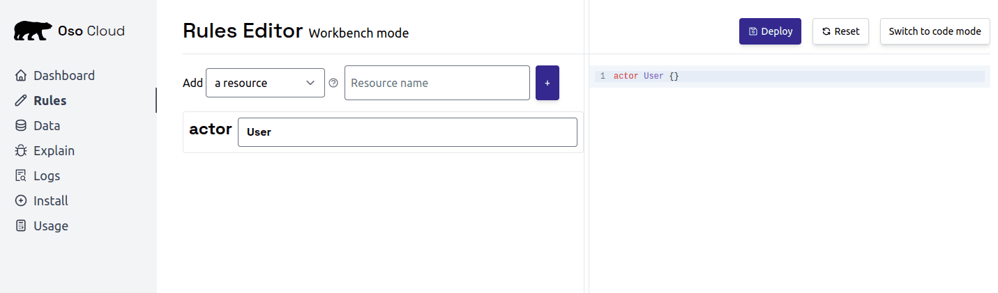 Screenshot of the Rules Editor